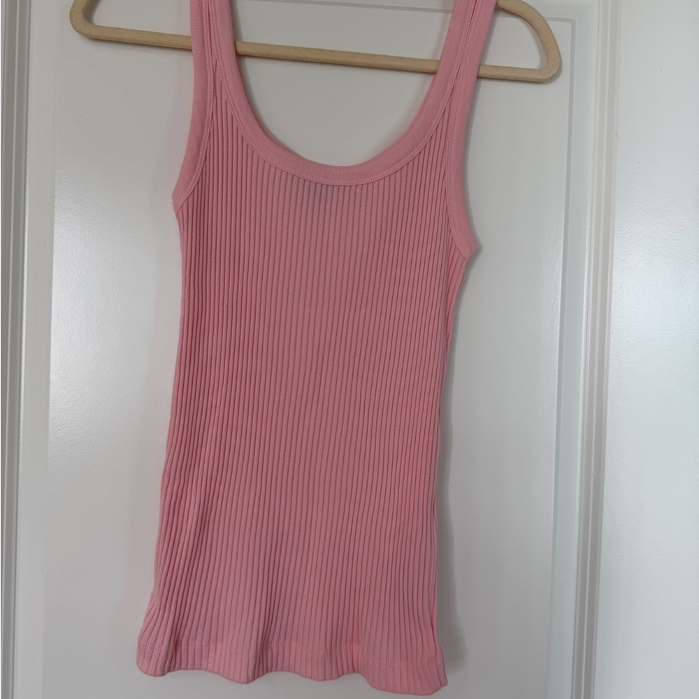 Pink Ribbed Tank Top - Picture 3 of 6